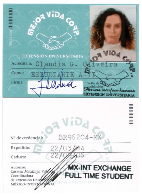 mejor vida corp (student card), 1984-2012

&amp;nbsp;