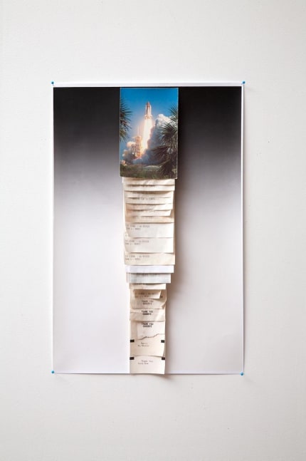 untitled (cohete despegando), 2007
consumption tickets, postcard and screenprint on paper
17.32 x 11.81 in.

&amp;nbsp;

&amp;nbsp;