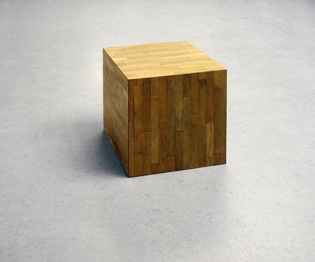 cubic floor, 1996
cut and reconfigured parquet flooring
19.69 x 19.69 x 19.69 in

&amp;nbsp;

&amp;nbsp;