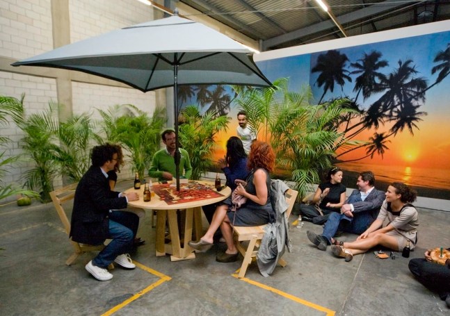 	rirkrit tiravanija, palm pavilion, 2008