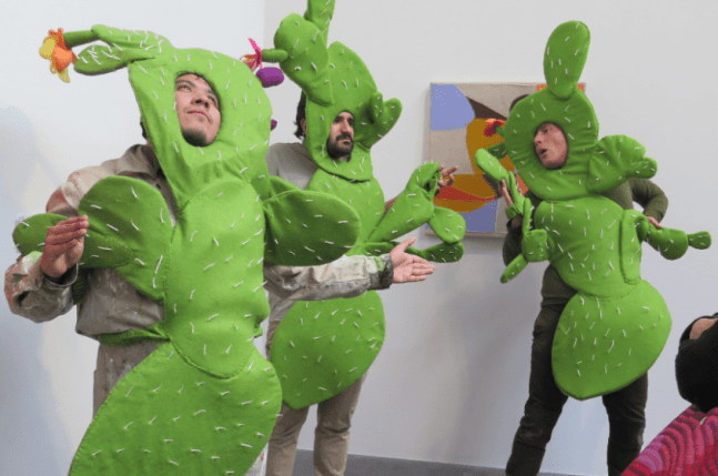 Wendy Cabrera Rubio, video from the performance&amp;nbsp;La cortina de nopal,&amp;nbsp;march 2020.