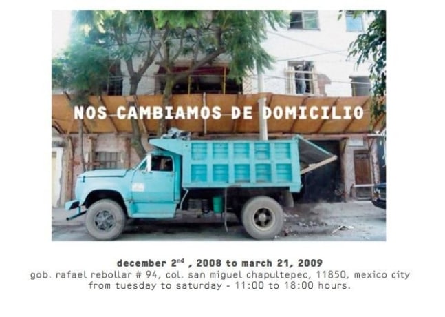 	invitation for the inaguration of the new space, 2008