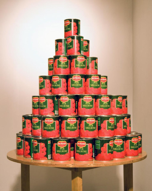 del montte - la boite de l&amp;#39;imperialisme, 2004
pintura acr&amp;iacute;lica sobre muro y 120 latas de tomate re-etiquetadas
400 x 280 cm
vista de instalaci&amp;oacute;n en casa del lago juan jos&amp;eacute; arreola-unam, ciudad de m&amp;eacute;xico, 2006

&amp;nbsp;

&amp;nbsp;

&amp;nbsp;