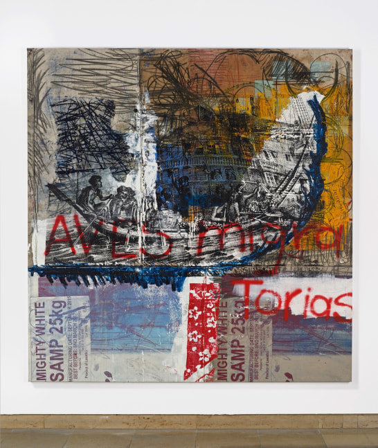 d&amp;iacute;a de las aves migratorias, 2017

&amp;oacute;leo, &amp;oacute;leo en barra y grafito sobre lienzo y lino

265 x 260 cm.