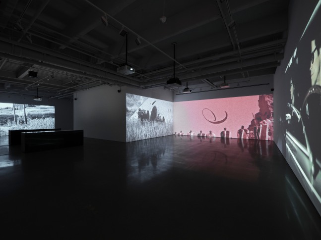 installation view soundwalk collective &amp;amp; patti smith: correspondences, kurimanzutto new york, 2025. photo: zach hyman