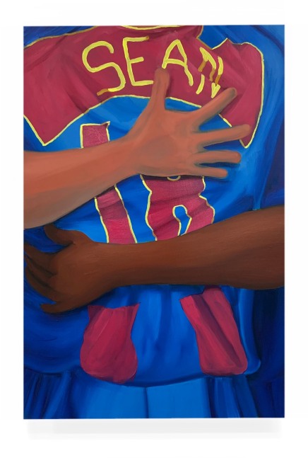 i&amp;rsquo;ts a little too rough, 2021; oil on linen, 85 x 125 cm (33.46 x 49.21 in.)