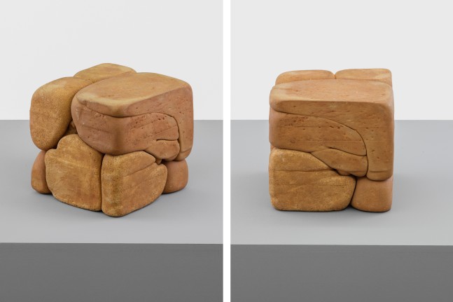 pluricelular 6, 2015
concreto pigmentado con &amp;oacute;xido (5 piezas)
32 x 32 x 32 cm