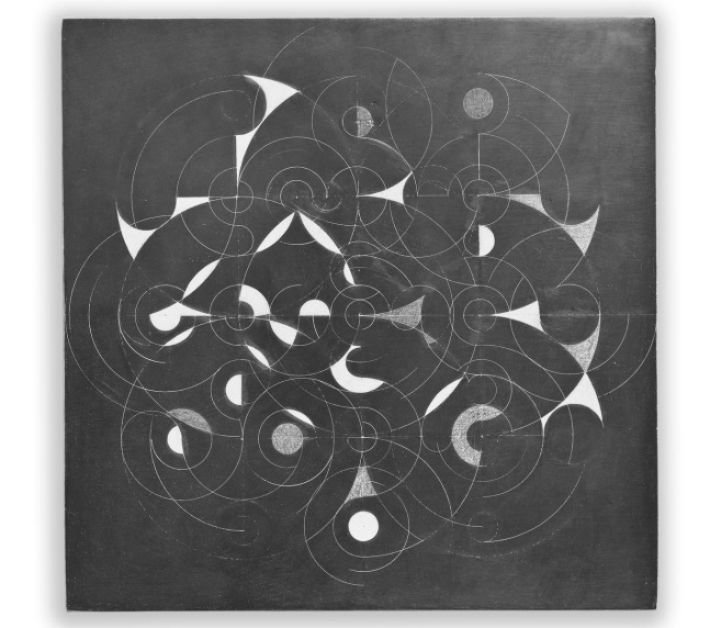 estructura tallada negra, 2009

grafito, sulfato de calcio y pegamento animal sobre lienzo de lino

40 x 40 x 3 cm

&amp;nbsp;