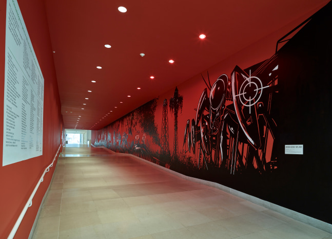 fine lands, 2018

pintura acr&amp;iacute;lica sobre muro

dimensiones variables

vista de instalaci&amp;oacute;n de&amp;nbsp;fine lands,&amp;nbsp;dallas museum of art, texas, 2018