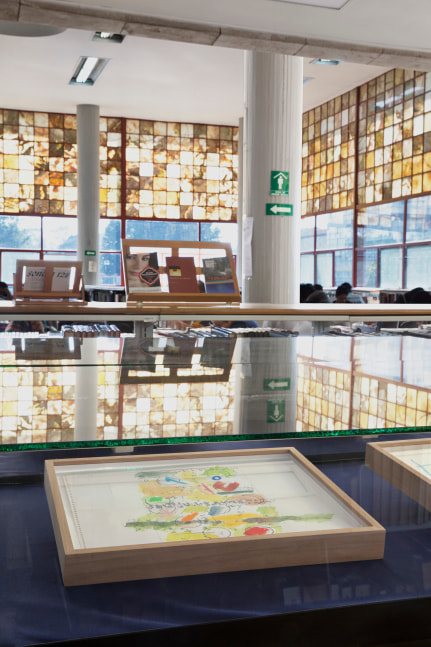 etel adnan, album &amp;agrave; dessins, central library, universidad nacional aut&amp;oacute;noma de m&amp;eacute;xico, mexico city, 2017