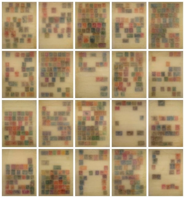 filatelia, 2011

20 digital prints on photographic paper; wooden shelves

1 x 9.4 x 3.7 in. each

&amp;nbsp;