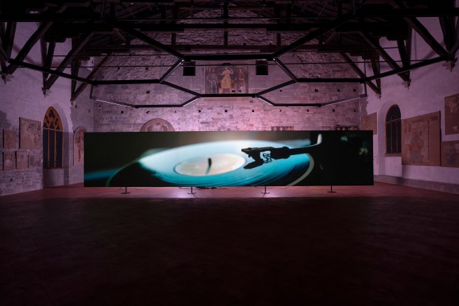 time no longer, 2021
13 min
projection approx.: 4500 x 635 cm
installation view at gamec &amp;ndash; galleria d&amp;rsquo;arte moderna e contemporanea di bergamo, 2022