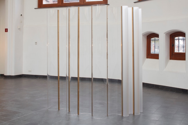 i stand like a mirror before you, 2015

plexiglass, brass plates, brass screws

86.61 x 92.13 x 11.61 in.
installation view, kiosk, ghent, belgium, 2015