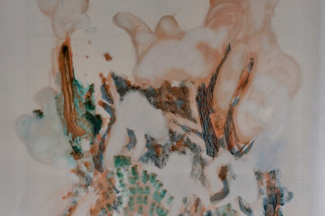 WangShui, detail of&amp;nbsp;Qualia I, 2024
Ink on aluminum in oak frame