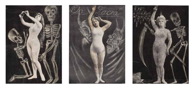 untitled (las tres gracias), 2006

set of 3, ink on vintage magazine

925 x 6.69 in.

&amp;nbsp;