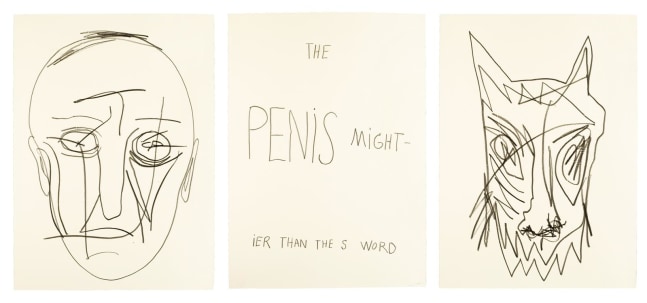 sin t&amp;iacute;tulo (the penis might), 2007

grafito sobre papel de algod&amp;oacute;n

77 x 58 cm

&amp;nbsp;