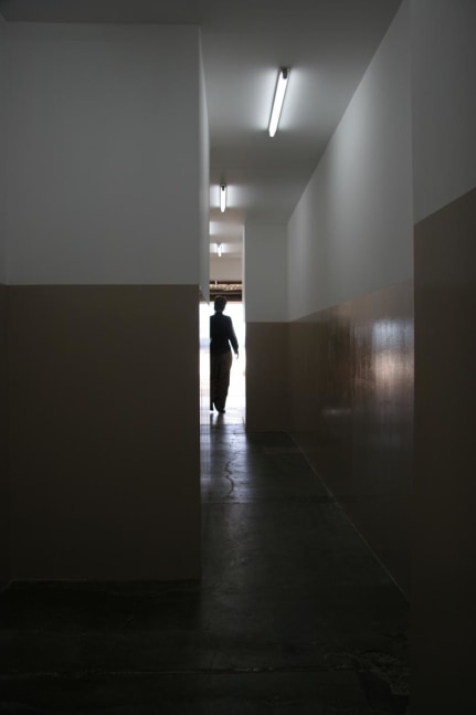 	monika sosnowska, installation view of oficina para proyectos de arte (opa), 2005