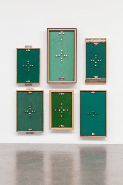 Untitled, 2017
Game boards and concrete
233 x 196 cm