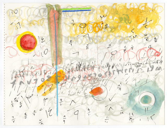 etel adnan, untitled no. 7, 1990,&amp;nbsp;from the series album &amp;agrave; dessins


