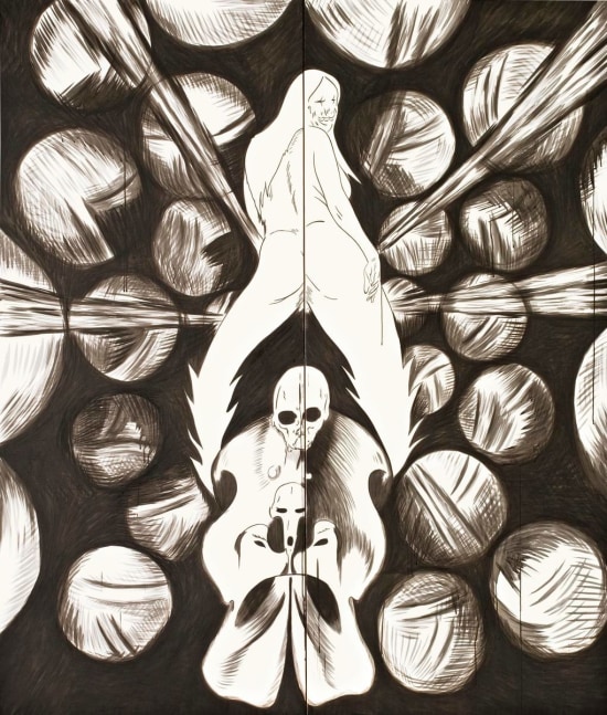 abi road (de la serie la b&amp;uacute;squeda del ombligo), 2005-2007

tinta sobre papel sobre panel de madera

210 x 180 x 3.5 cm

&amp;nbsp;

&amp;nbsp;