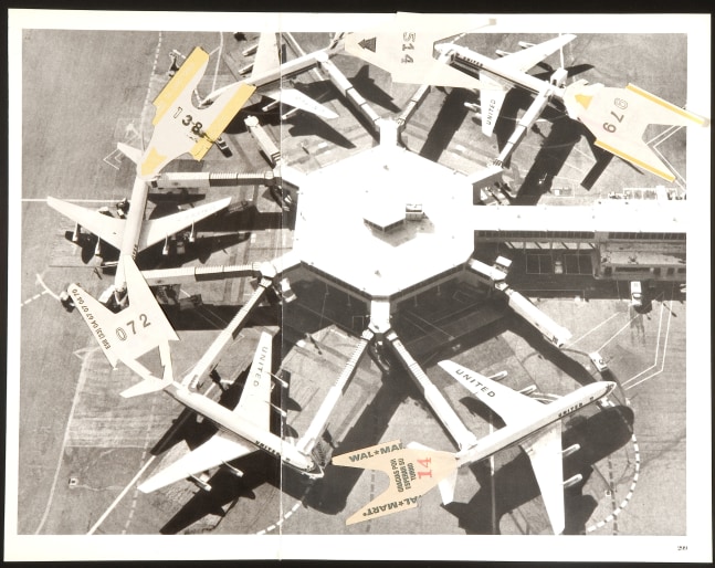 untitled (aviones en c&amp;iacute;rculo), 2006
turn stubs on vintage magazine page
12.2 x 15.55 in.

&amp;nbsp;

&amp;nbsp;