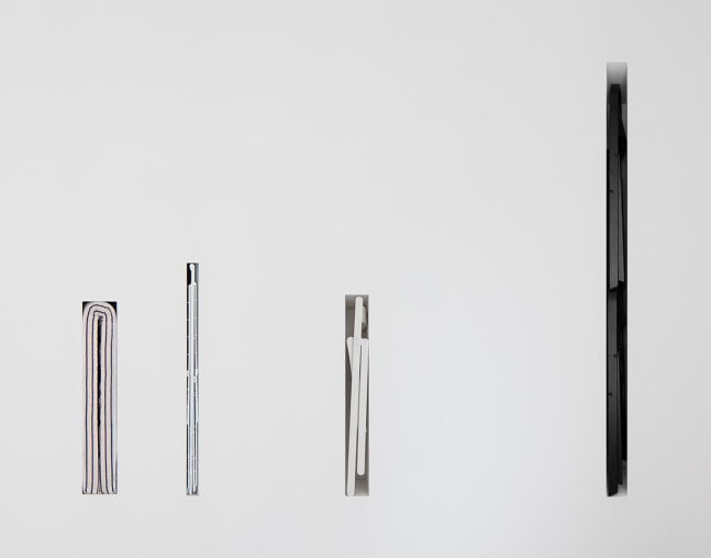 untitled (mattress, drying rack, cheap white folding chair and two expensive black folding chairs), 2013

mattress, drying rack and folding chairs in drywall

variable dimensions

&amp;nbsp;

&amp;nbsp;