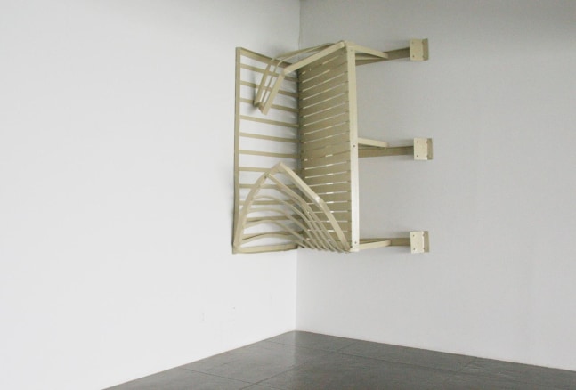 the deck (from &amp;ldquo;the fire escape&amp;rdquo;), 2010

enamel and steel

79 x 51 x 58 in.

&amp;nbsp;

&amp;nbsp;