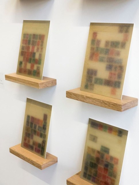 filatelia, 2011

20 digital prints on photographic paper; wooden shelves

1 x 9.4 x 3.7 in.&amp;nbsp;each

&amp;nbsp;