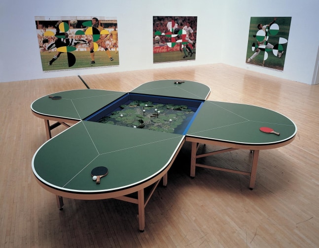 mesa de ping-pong con estanque, 1998

mesa de ping-pong modificada, nen&amp;uacute;fares,&amp;nbsp;agua

76 x 426 x 426 cm

&amp;nbsp;