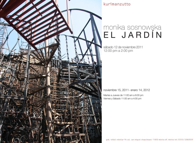 	monika sosnowska, invitation&amp;nbsp;el jard&amp;iacute;n, 2011