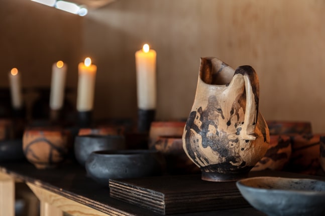 Rirkrit Tiravanija, instalation view of Mezcal vs. Pulque, kurimanzutto, Mexico City, 2022
photo: Gerardo Landa Rojano