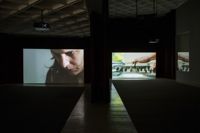 unravel,&amp;nbsp;2013
2 channel hd video projection, sound: discrete 5.0
21:00 min each

installation view at museo tamayo, mexico city, 2017