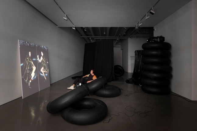 installation view alexandra bachzetsis: notebook, kurimanzutto new york, 2024. photo: alexa hoyer