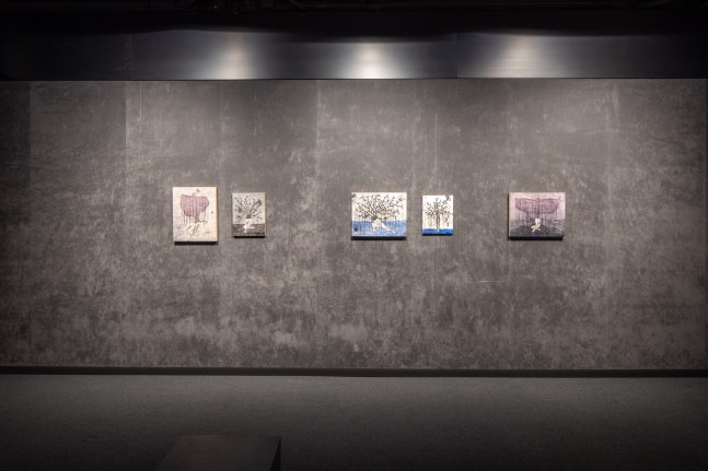 installation view narrative threads, fiber art today, moody center for the arts, 2023. photo: sean fleming