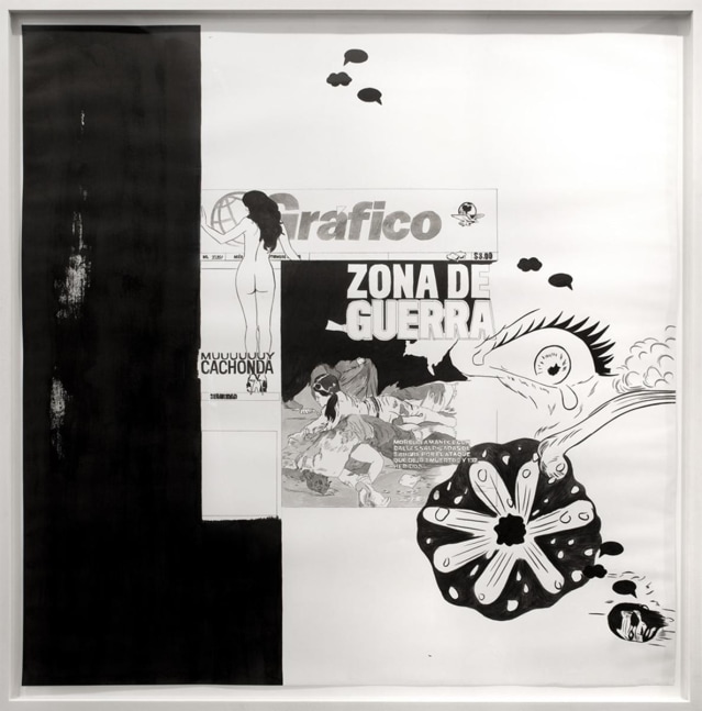 zona de guerra (de la serie gr&amp;aacute;fico), 2008

papel carb&amp;oacute;n, tinta sobre papel

124.5 x 124.5 cm

&amp;nbsp;

&amp;nbsp;