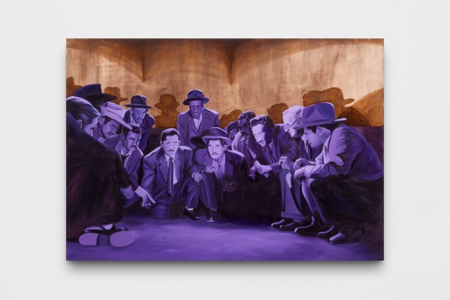 noche americana ii, 2023; oil on canvas, 55 1/8 x 78 3/4 in