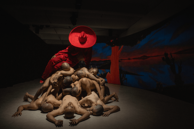 performance documentation of paisajes, galería karen huber, mexico city, 2022