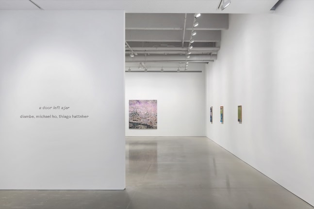 installation view a door left ajar: diambe, michael ho &amp;amp; thiago hattnher, kurimanzutto new york, 2025. photo: deheurle photography