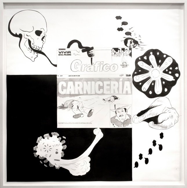 carnicer&amp;iacute;a &amp;nbsp;(de la serie gr&amp;aacute;fico), 2008

papel carb&amp;oacute;n, tinta sobre papel

124.5 x 124.5 cm

&amp;nbsp;

&amp;nbsp;