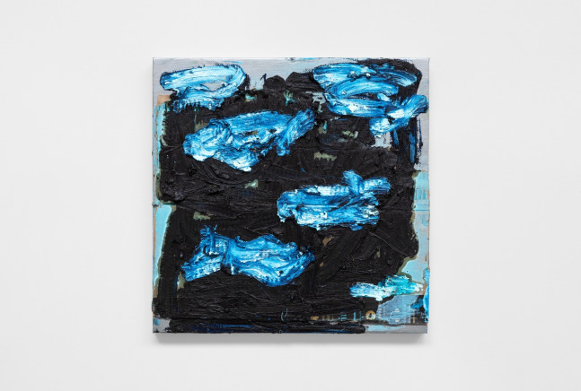 study for social cataracts, 2021

pigmento azul maya, &amp;oacute;leo, &amp;oacute;leo en barra, cartulina y polietileno sobre madera

50 x 50 x 2 cm.