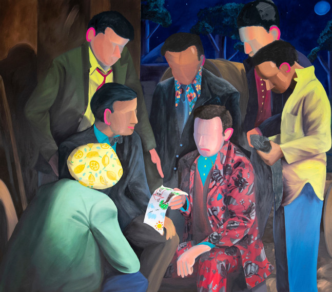 el prisionero 13, 2020; oil on canvas, 210 x 240 cm (82.68 x 94.49 in.)