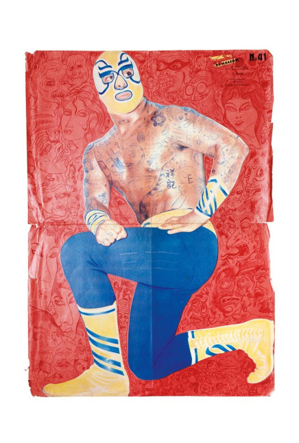 sin t&amp;iacute;tulo / untitled (el halc&amp;oacute;n), 2005

ink on poster

21.65 x 15.75 in.