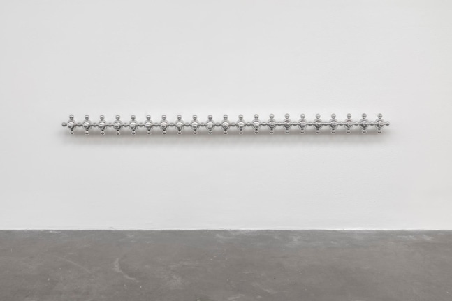 	gabriel orozco	modular sequence: caterpillar, 2015	installation view of xyla&amp;ntilde;ynu. taller de los viernes, kurimanzutto, mexico city, 2016