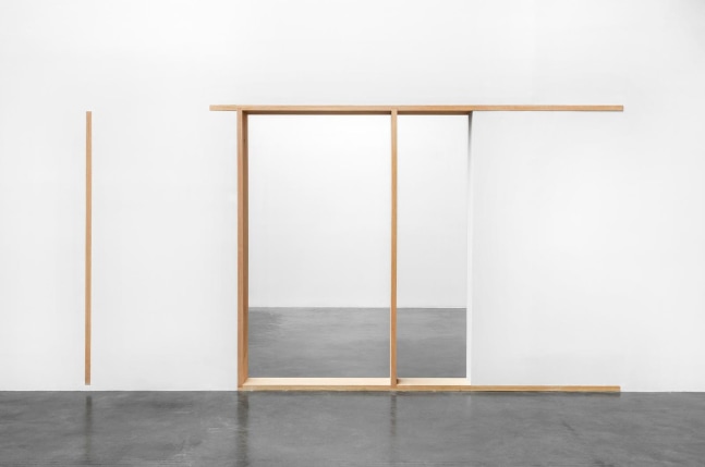 untitled, estructura para transici&amp;oacute;n #11 (buenos d&amp;iacute;as le corbusier, buenas noches neufert), 2013

oak wood, drywall, gesso

variable dimensions

&amp;nbsp;

&amp;nbsp;