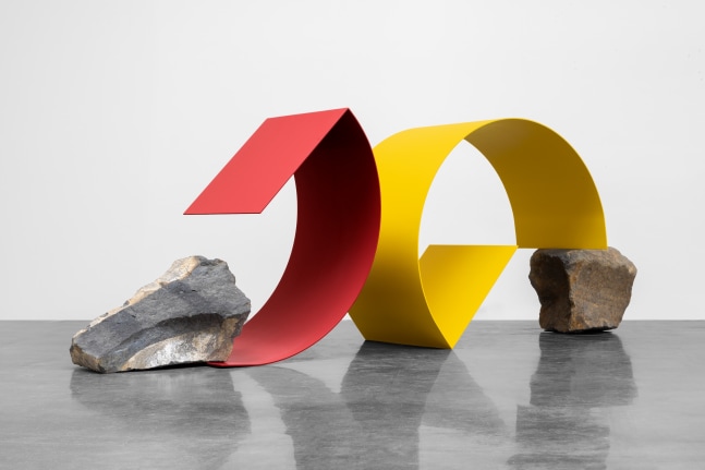 preemptive forms, 2023
Powder coated steel, rocks
Installed: 153 x 455 x 90 cm