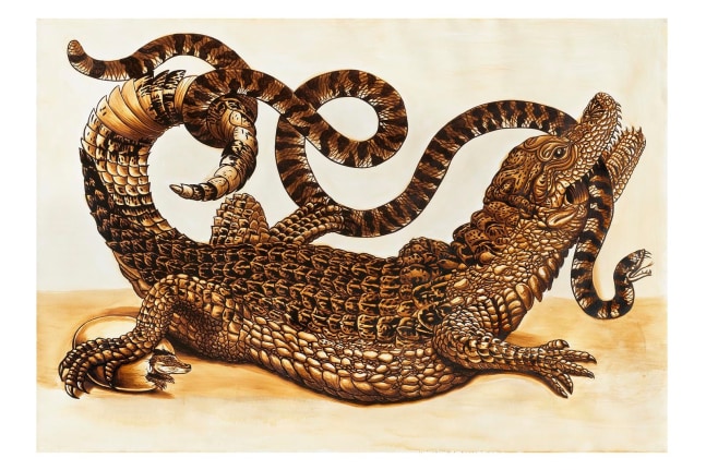 untitled (m&amp;iacute;a o de nadie...y que la ahorca), 2011

rabbit glue, vinyl, acrylic and gouache on paper

52.95 x 76.57 in.

&amp;nbsp;