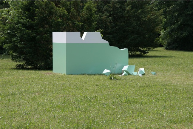 the ruin, 2005

osb board, iron sheet, white emulsion paint, green gloss enamel paint

variable&amp;nbsp;dimensions&amp;nbsp;

installation view at villa manin, passariano udine, 2005

&amp;nbsp;

&amp;nbsp;

&amp;nbsp;