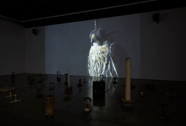 vista de instalaci&amp;oacute;n ca&amp;iacute;da libre (free fall), luhring augustine bushwick, nueva york, 2017. foto: farzad owrang