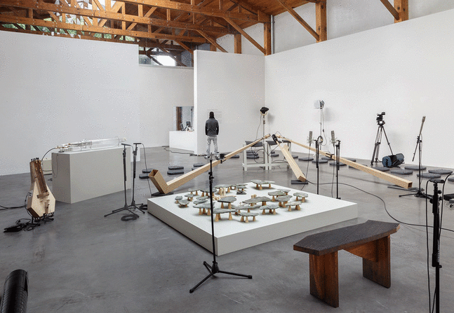 the reverse sessions, 2014

set of eight original instruments combining string, wind and percussion, exhibited at kurimanzutto, mexico city, 2014