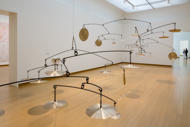 we&amp;#39;ll see how all reverberates, 2012

steel, brass and epoxy paint

mobil a: 94.49 x 114.17 in.&amp;nbsp;h x diam.

mobil b: 100.39 x 102.36 in.&amp;nbsp;h x diam.

mobil c: 104.33 x 94.49 in.&amp;nbsp;h x diam.